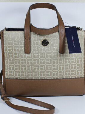 Tommy Hilfiger Mercer II Convertible Shopper Bag - Beige/Brown - New with Tags